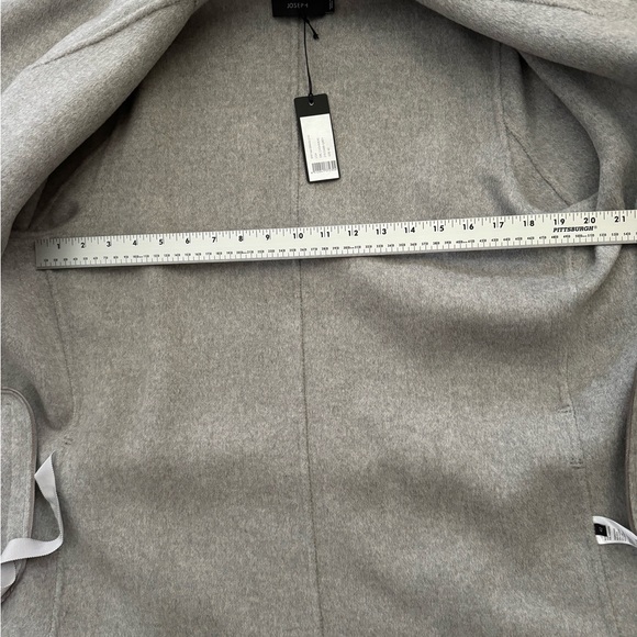 JOSEPH Lisa Wool And Cashmere Blend Felt
Wrap Coat in charcoal grey - Picture 13 of 15